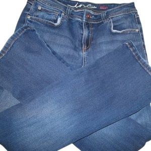 INC International Concepts Womens Denim Boot Leg Jeans,Blue,12S